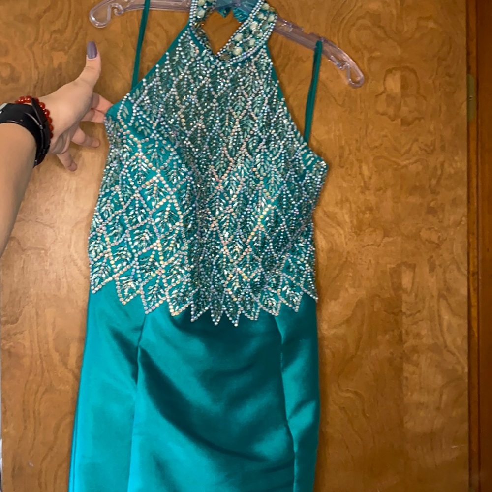 Seafoam green hoco dress